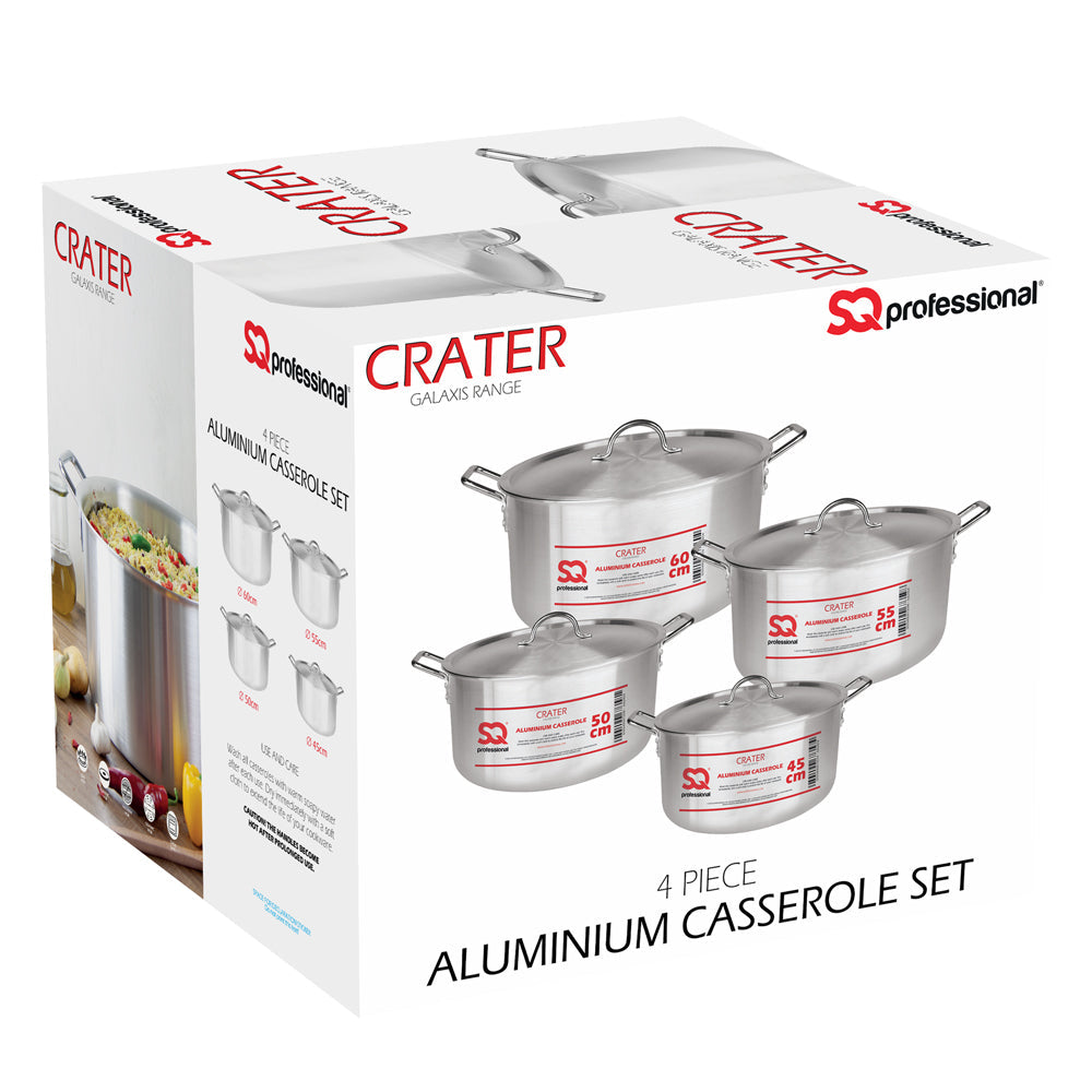 SQ Professional Galaxis Catering Casserole Set Crater Set of 4 45-50-55-60cm 11532