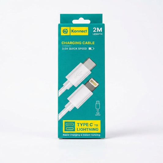 Usb Type – C To Lightning Cable, 2 Metre, 3.0A Fast Charging