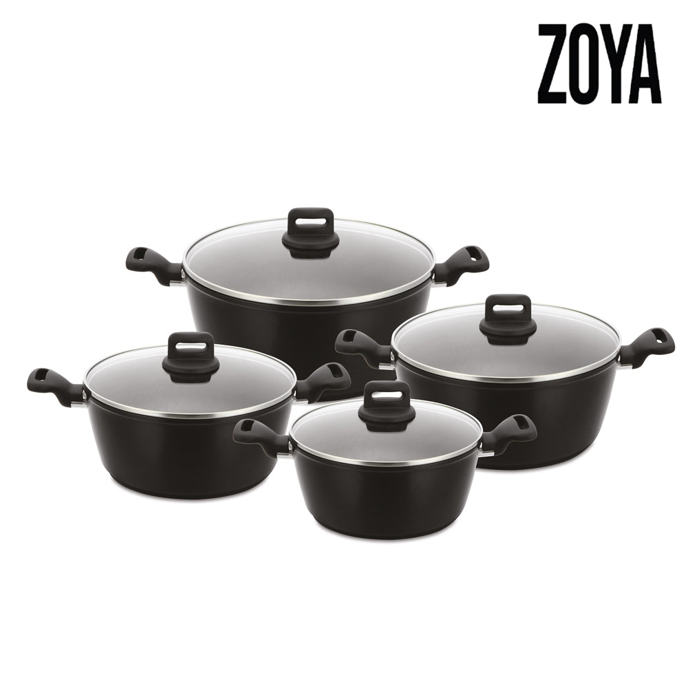 Sq Professional Zoya Forged Stockpot Set Of 4 Black
