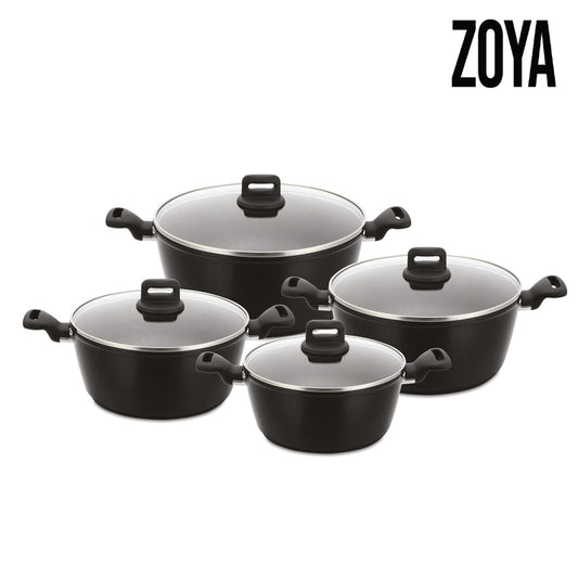 Sq Professional Zoya Forged Stockpot Set Of 4 Black
