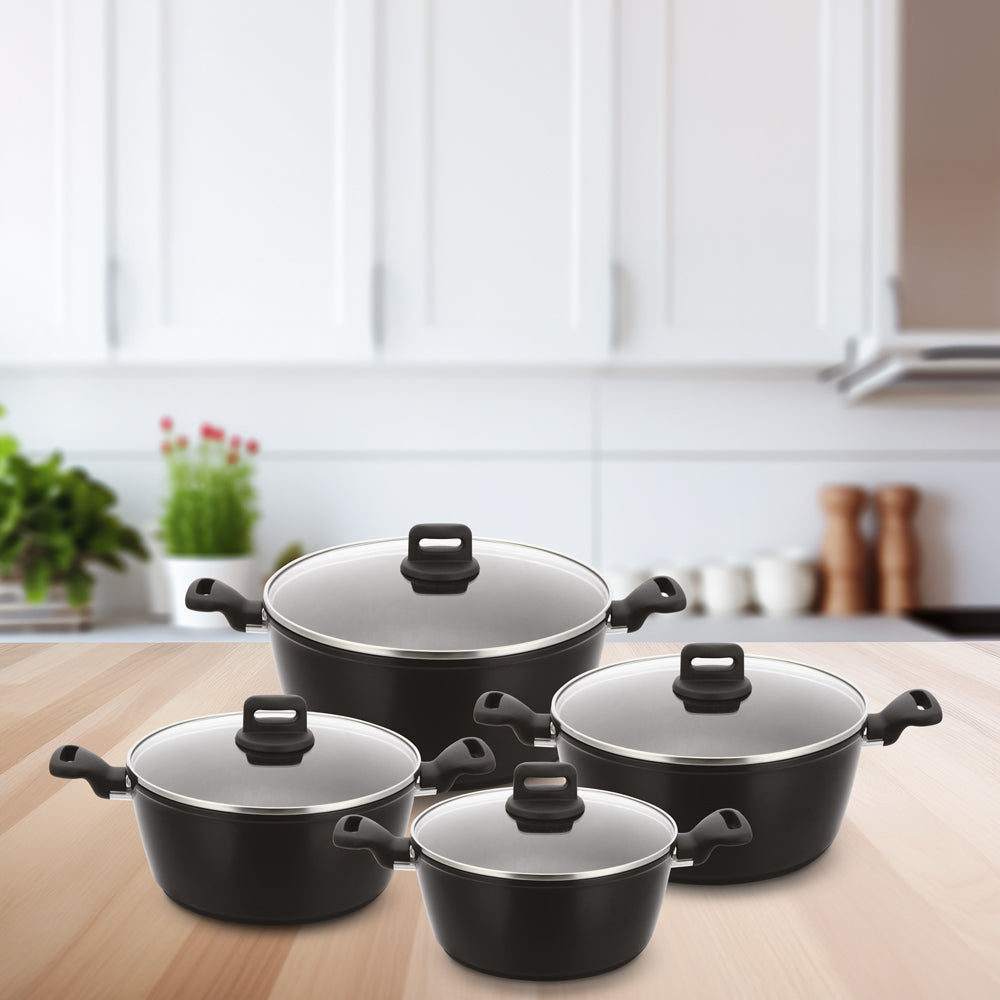 Sq Professional Zoya Forged Stockpot Set Of 4 Black