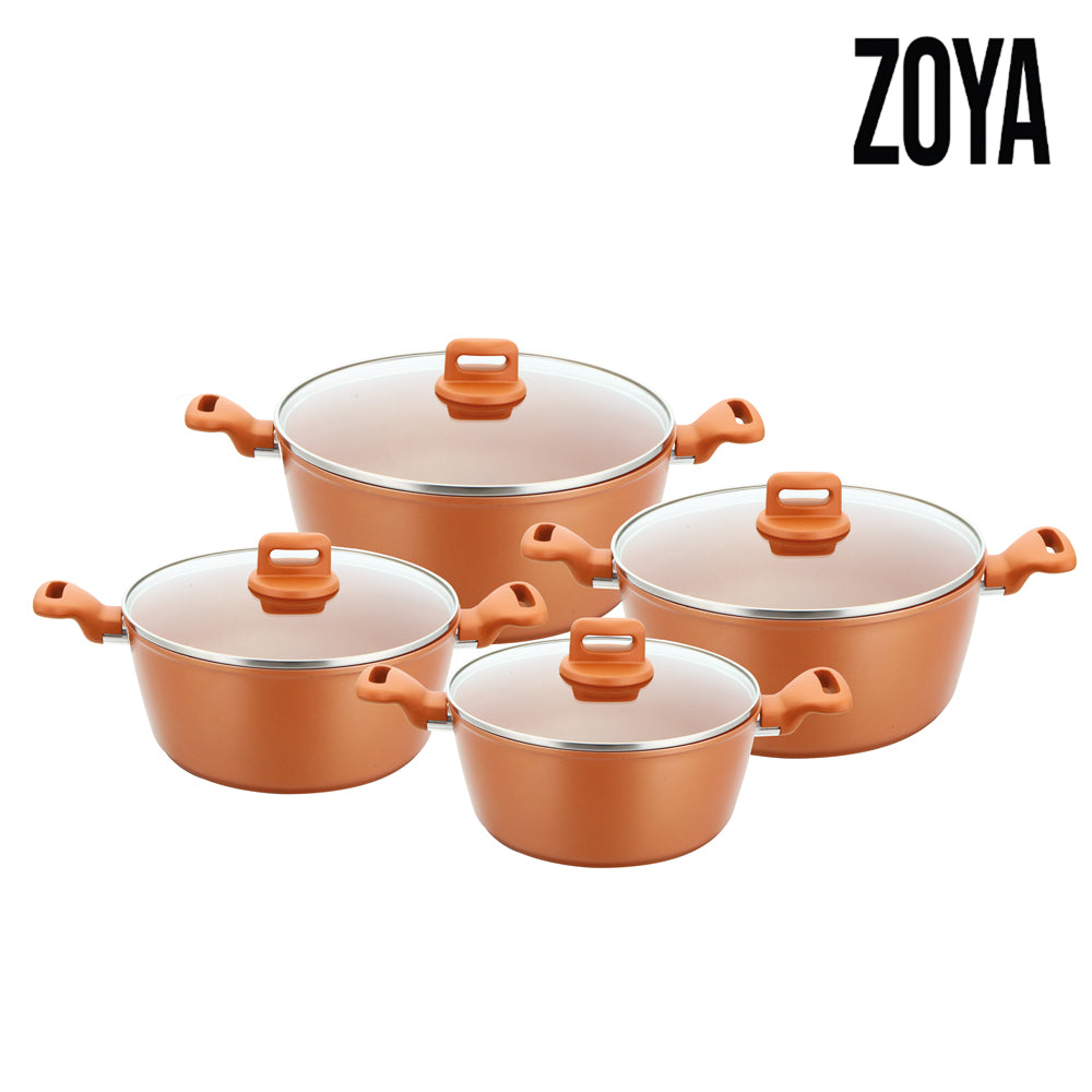 Sq Professional Zoya Forged Stockpot Set Of 4 Copper