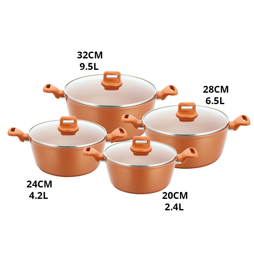 Sq Professional Zoya Forged Stockpot Set Of 4 Copper