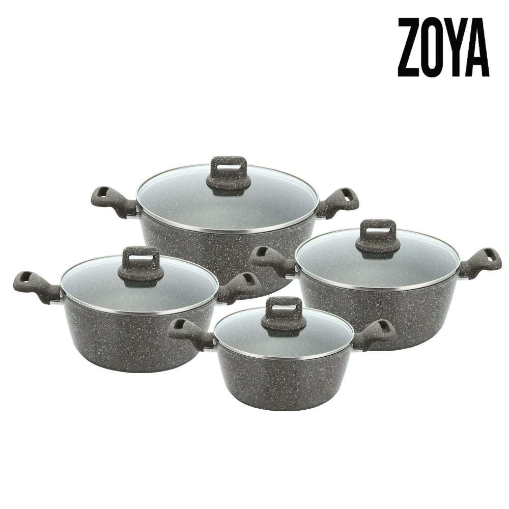 Sq Professional Zoya Forged Stockpot Set Of 4 Marbled Grey