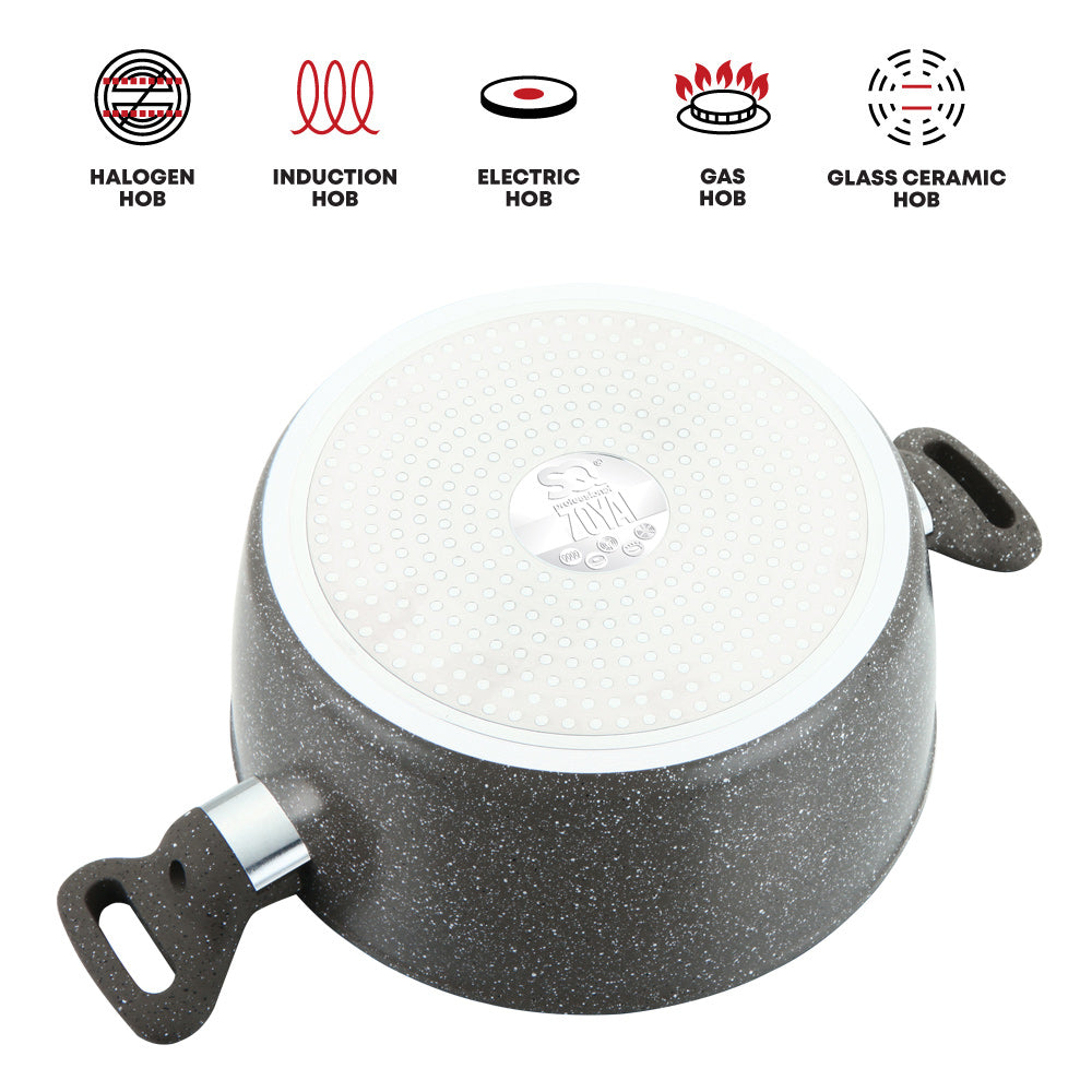Sq Professional Zoya Forged Stockpot Set Of 4 Marbled Grey