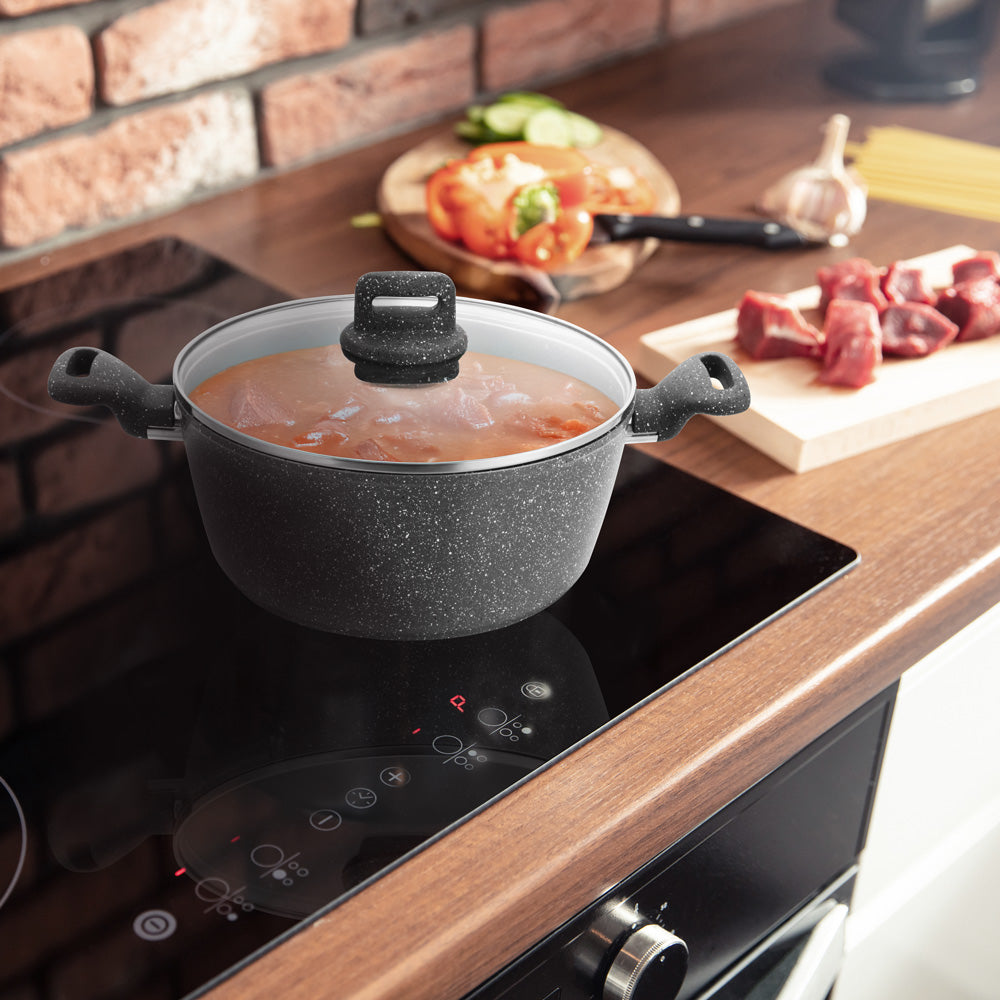 Sq Professional Zoya Forged Stockpot Set Of 4 Marbled Grey