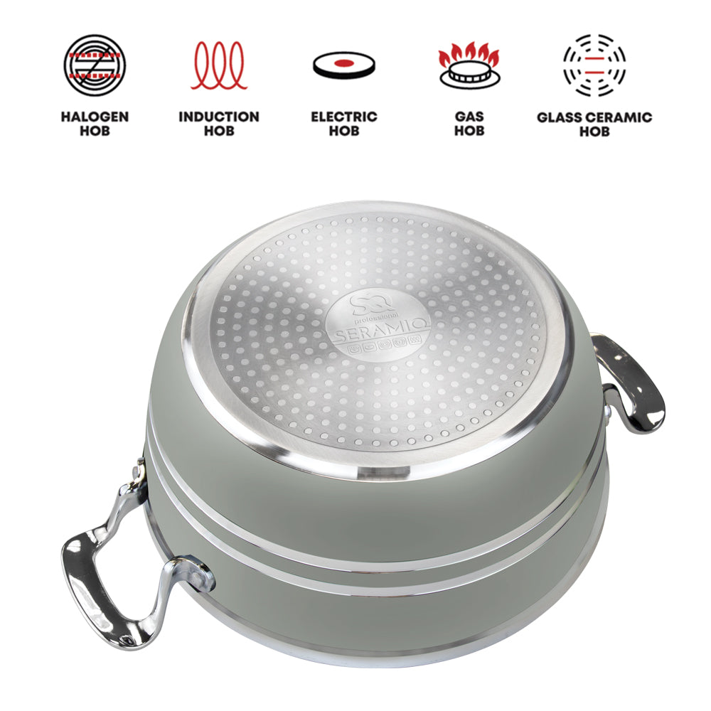 Sq Professional Seramiq Mianra Diecast Stockpot Set Of 5 Moonstone