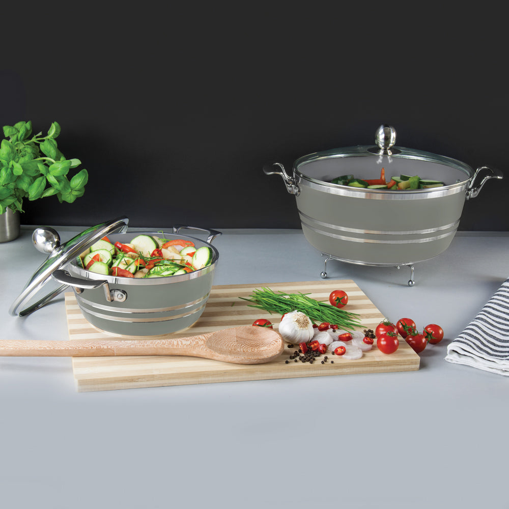 Sq Professional Seramiq Mianra Diecast Stockpot Set Of 5 Moonstone