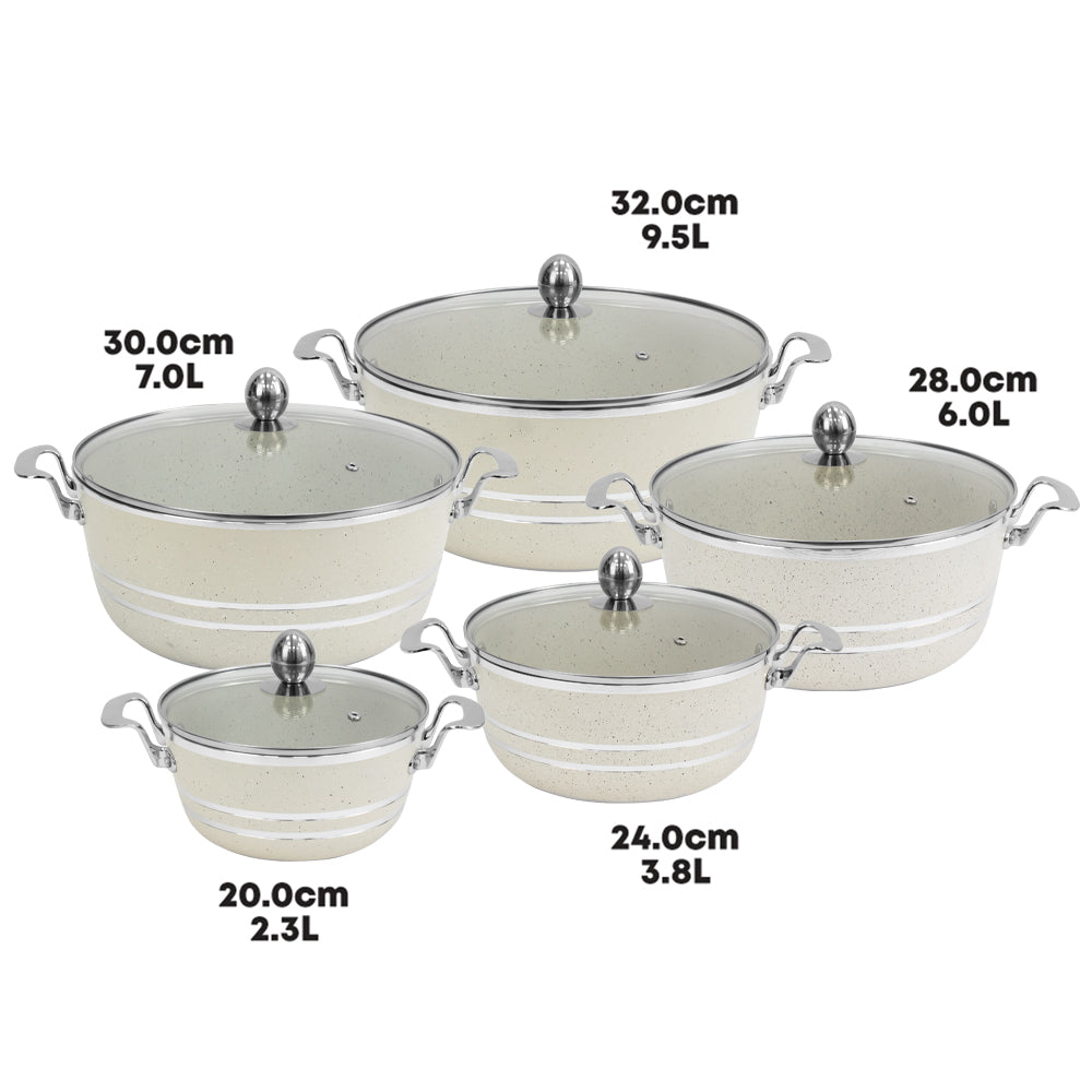 Sq Professional Seramiq Mianra Diecast Stockpot Set Of 5 Howlite