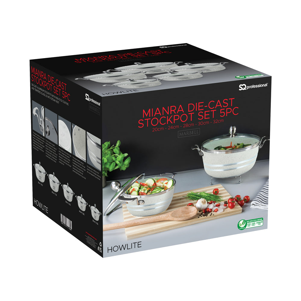 Sq Professional Seramiq Mianra Diecast Stockpot Set Of 5 Howlite