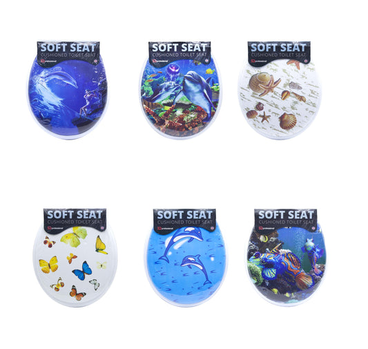 Soft Toilet Seat 36 x 43 cm Assorted Designs 1175