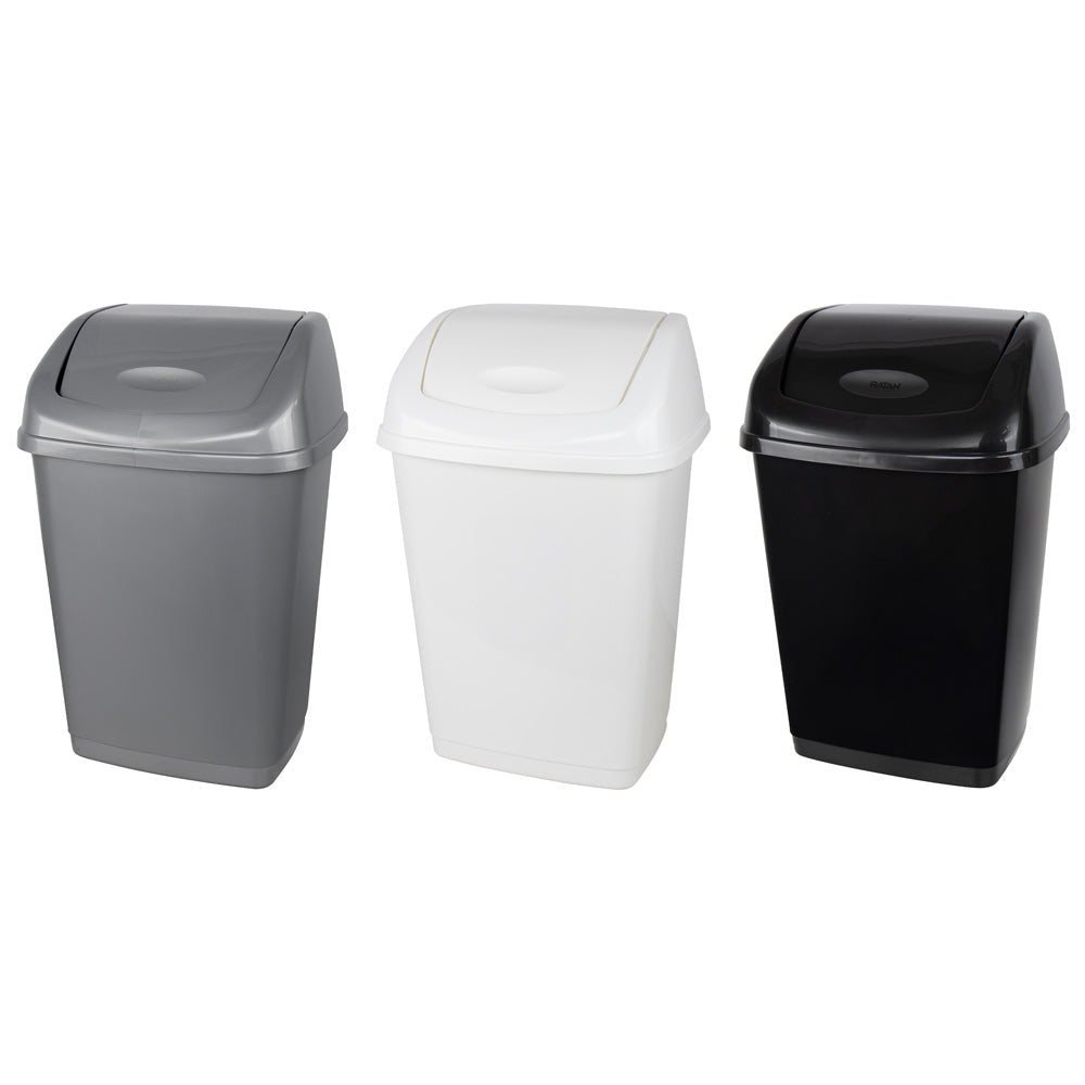 Kolorr Plastic Tidy Swing Bin 50L 40.1 x 31.3 x 61cm Assorted Colours 11861