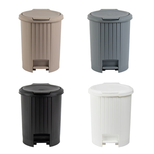 Tuffe x Plastic Push Open Pedalled Bin 14L Assorted Colours