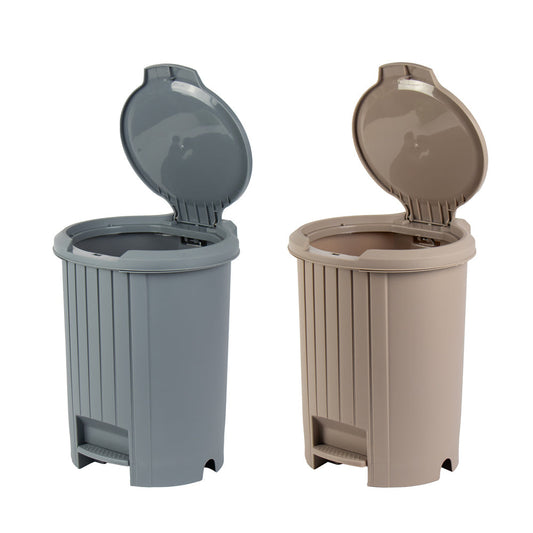 Tuffex Plastic Push Open Pedalled Bin 14L 27 x 35cm Assorted Colours 11892