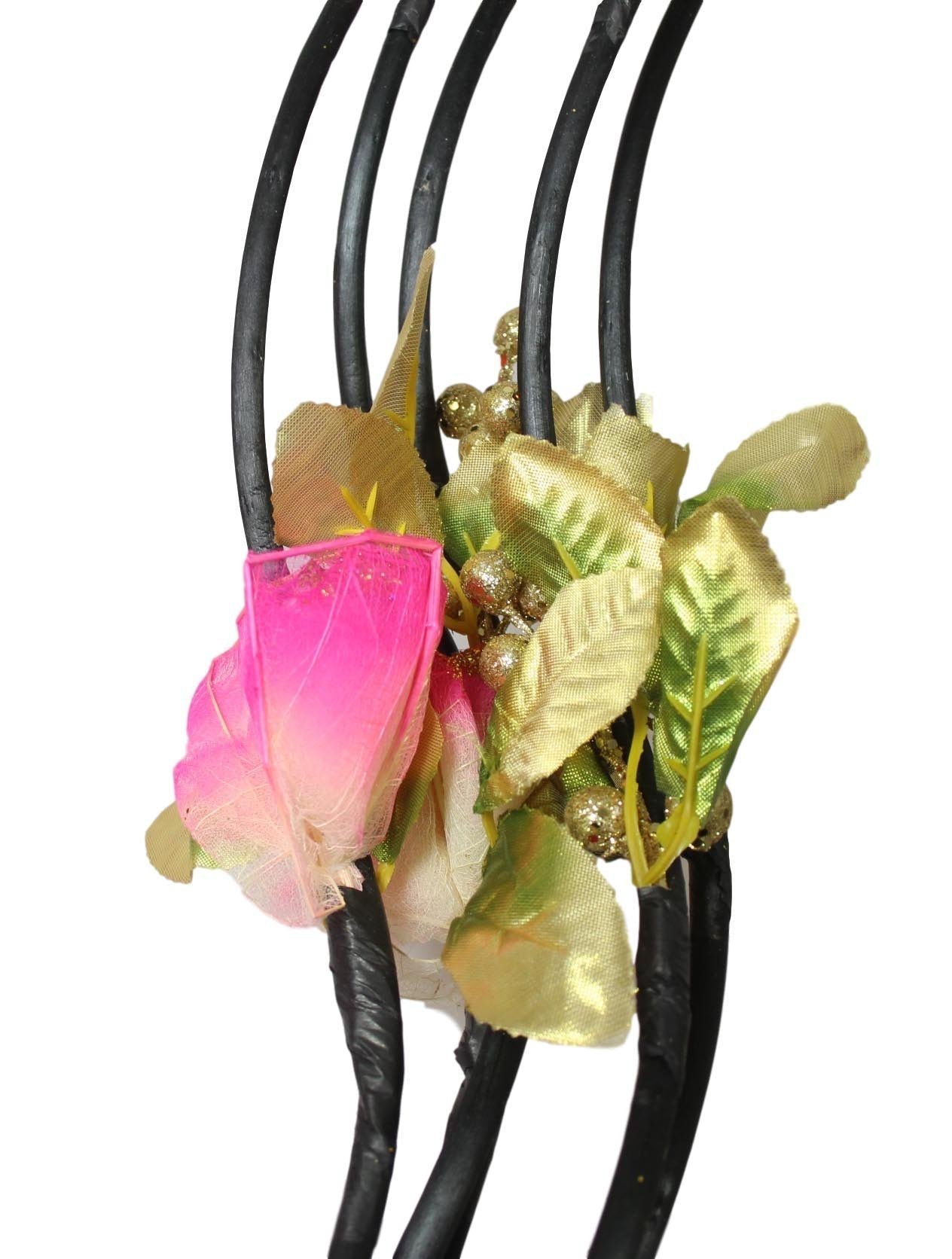 Long Stem Floral Twigs Home Decoration With Plastic Flowers And Leaves 154Cm Assorted Colours