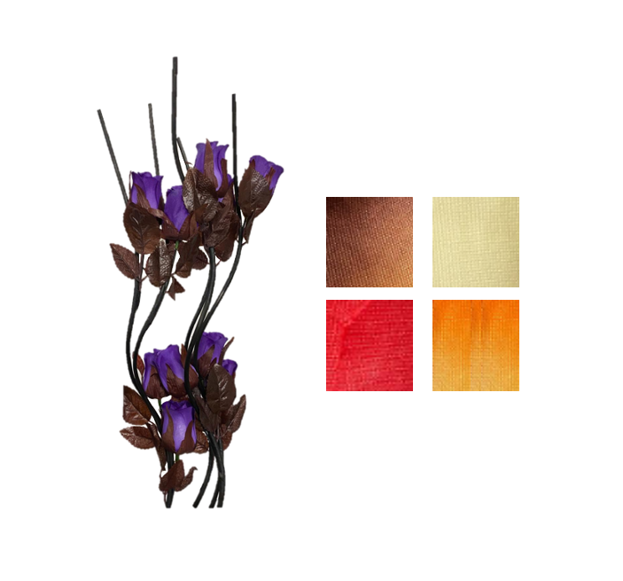 Long Stem Floral Twigs Home Decoration With Rose Flowers 156Cm Assorted Colours