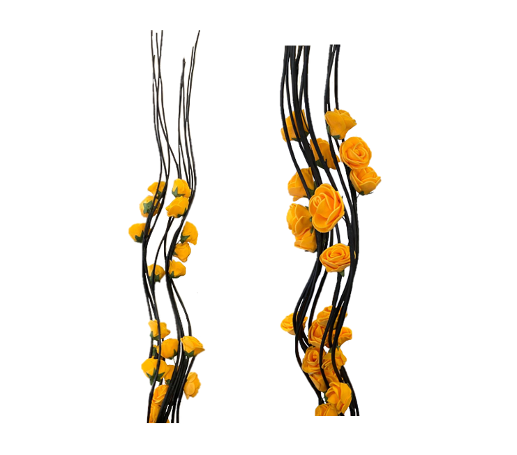 Long Stem Floral Twigs Home Decoration With Foam Rose Flowers 154Cm Assorted Colours