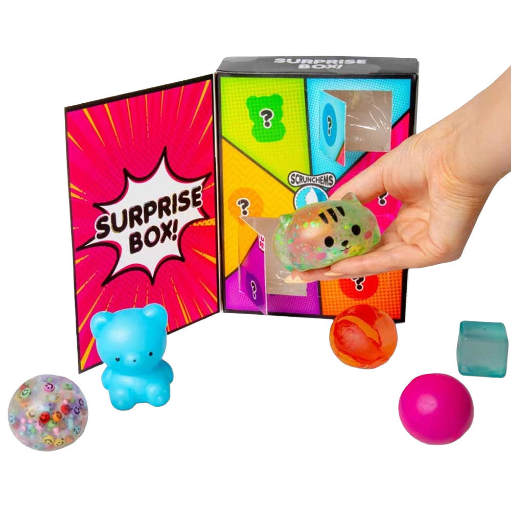 Scrunchems Squishy Surprise Box - 6 Pack of Squishy Fidget Sensory Toys Box Set