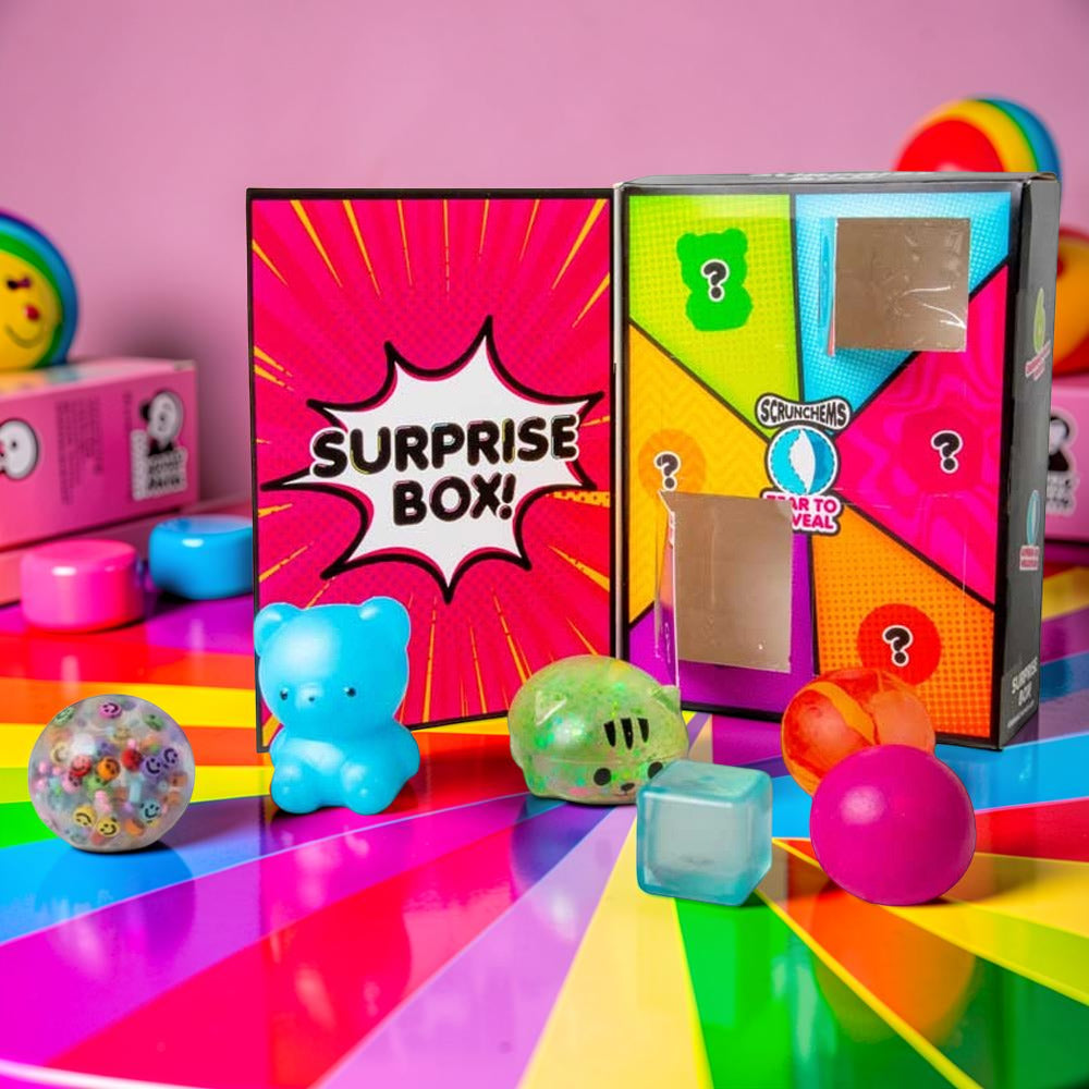 Scrunchems Squishy Surprise Box - 6 Pack of Squishy Fidget Sensory Toys Box Set