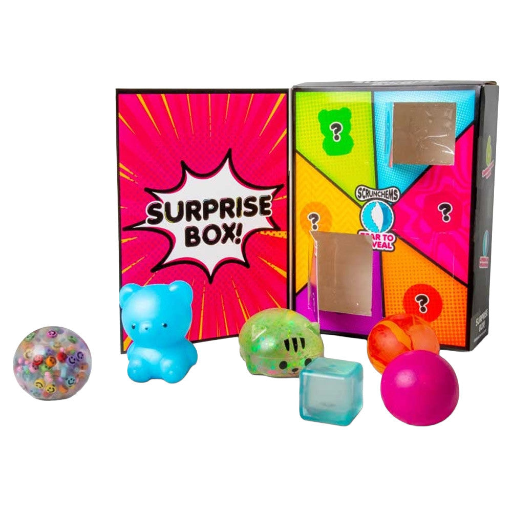Scrunchems Squishy Surprise Box - 6 Pack of Squishy Fidget Sensory Toys Box Set