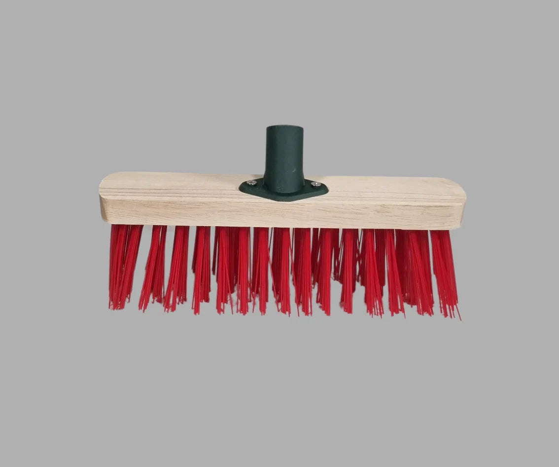Kp 12" Pvc Synthetic Bristles Brush Broom Head Red 0813 /