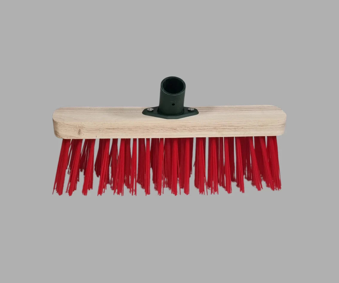 Kp 12" Pvc Synthetic Bristles Brush Broom Head Red 0813 /