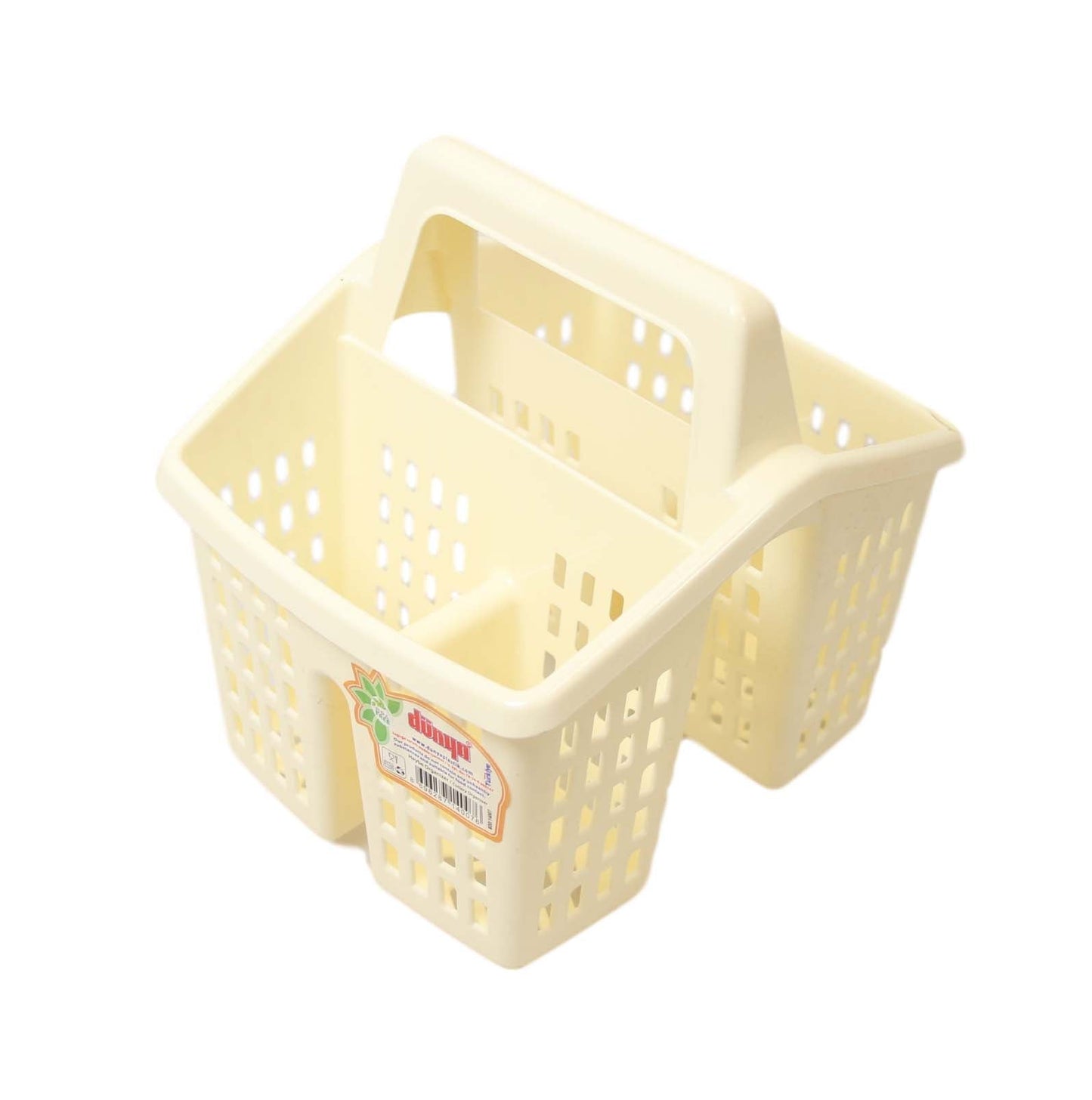 Plastic Sink Cutlery Holder 4 Sections 10 x 16 cm Assorted Colours D14007