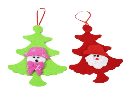 Christmas Tree Felt Decoration Assorted Colours and Designs 1453