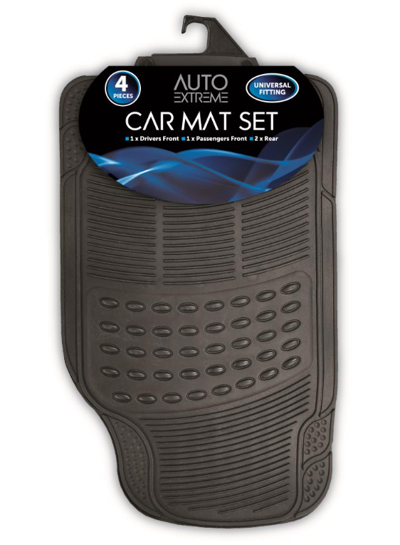 Rapide Ax Rubberised Car Mat Set Of 4