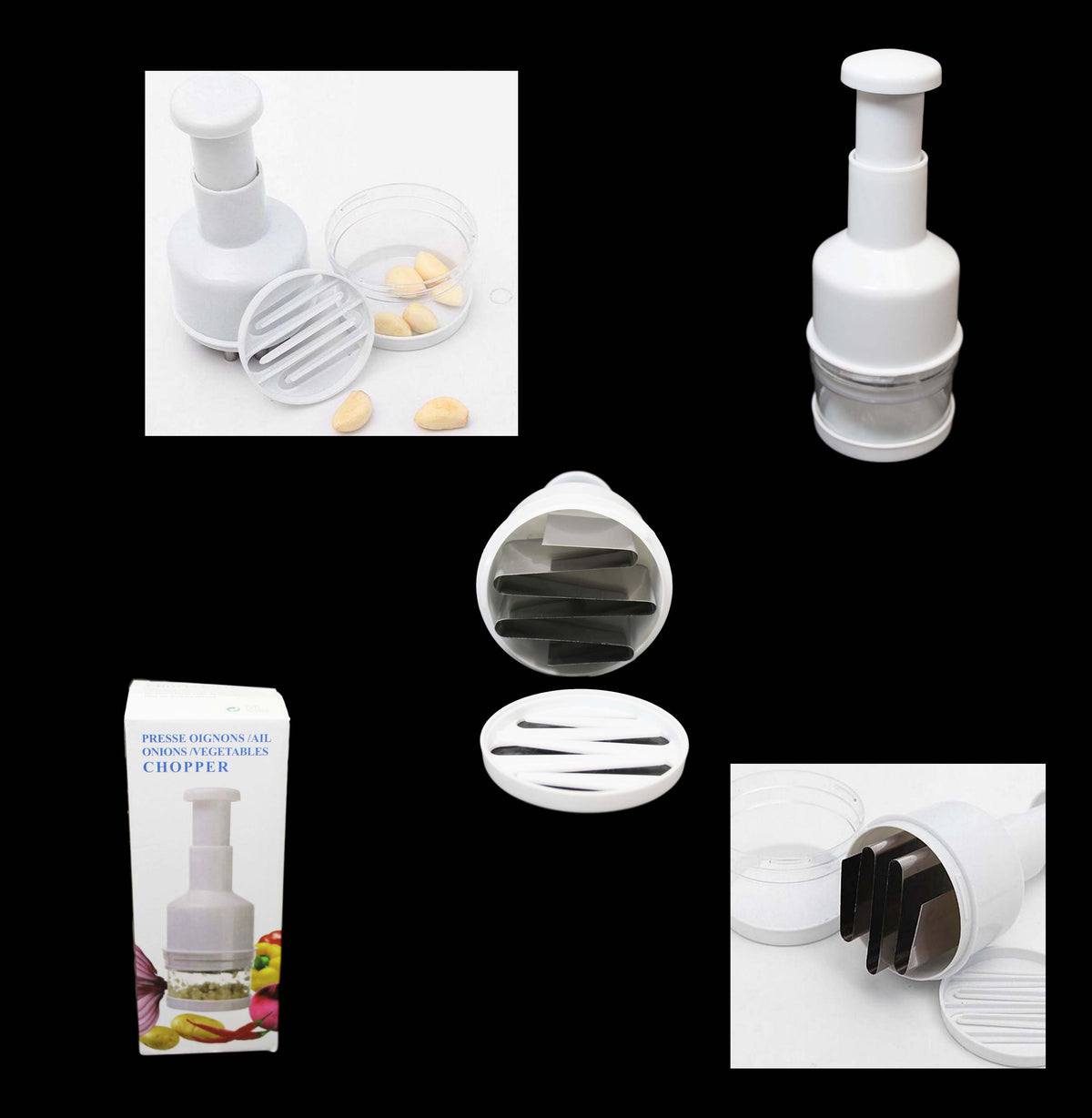 Plastic Kitchen Vegetable Chopper Pressing Cutter Slicer Peeler Dicer 21.5 X 6 X 8Cm