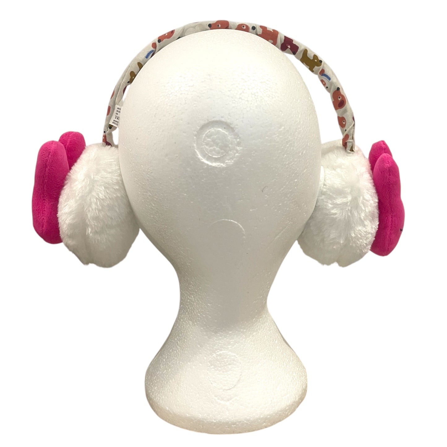 Kids Cute Fluffy Thermal EarMuffs Easter - Sleeping Pink Bunny