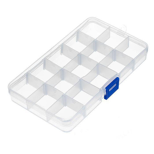 15 Compartment Organiser Plastic Box Medicine Arts & Craft 0454  A