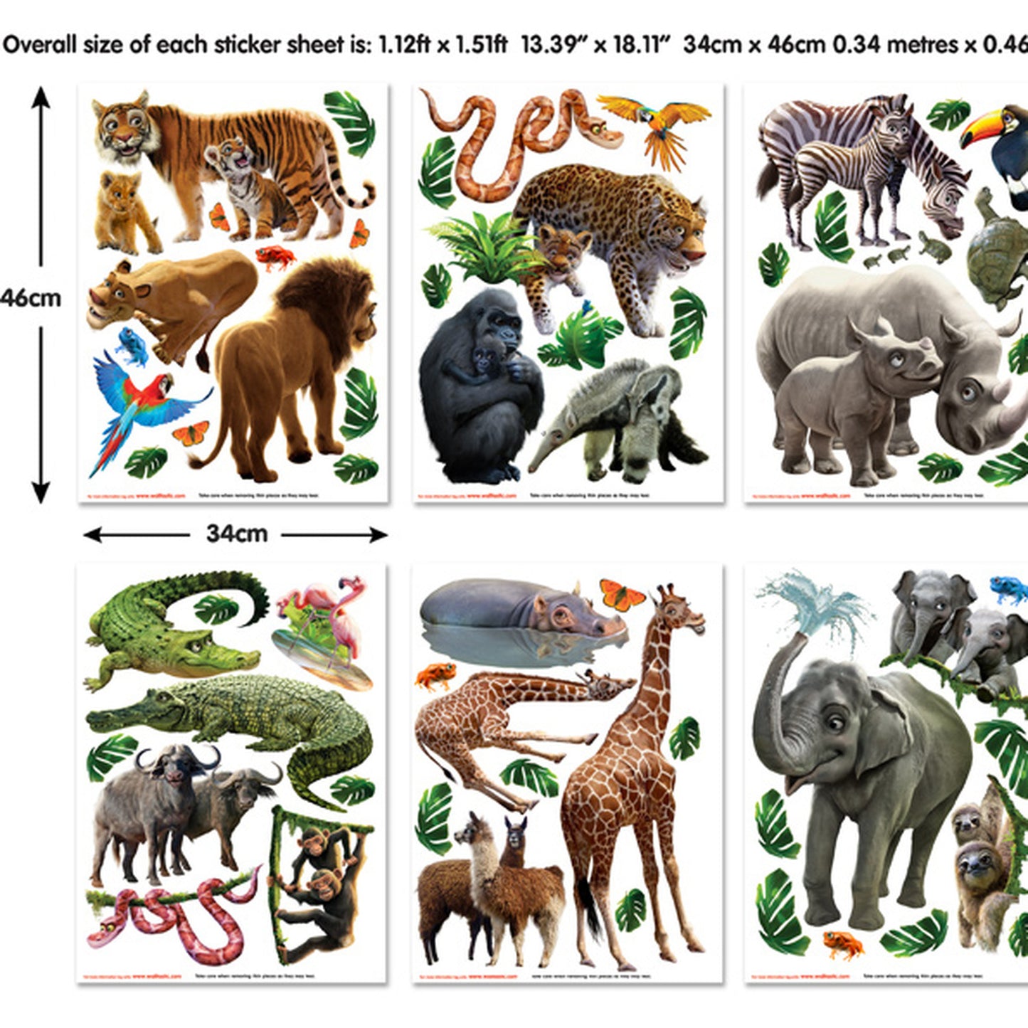 Jungle Adventure Mega Room Decor Sticker Kit