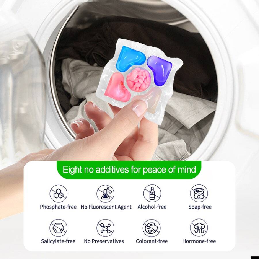 5 in 1 Laundry Detergent Gel Pods - 8x Cleaning Power - 40 Pack