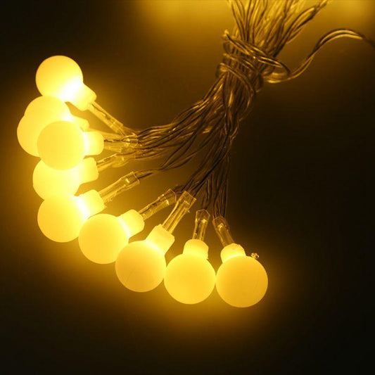 LED 20 Warm White Battery Operated Little Round Ball Christmas Festive Lights 2.5M 1750