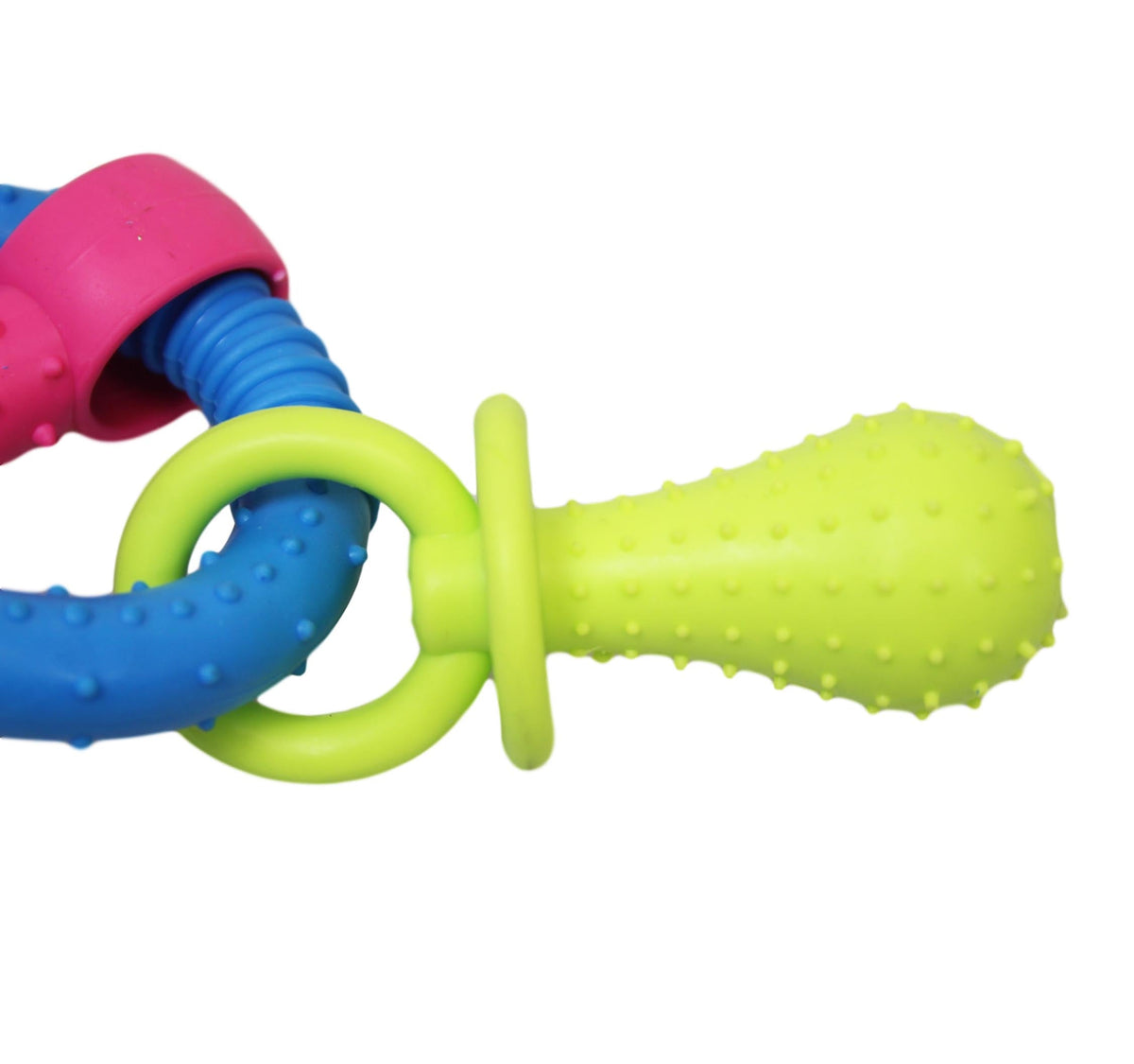 Pet Dog Chewing Toy Dummy Ring With Bone Assorted Colours