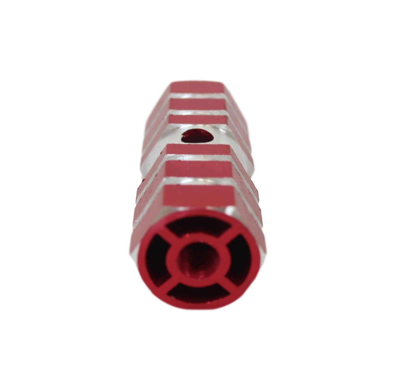 Aluminium Striped Bike Bicycle Pedal Foot Rest Axle Peg 7 X 2.3Cm Pack Of 2 Assorted Colours