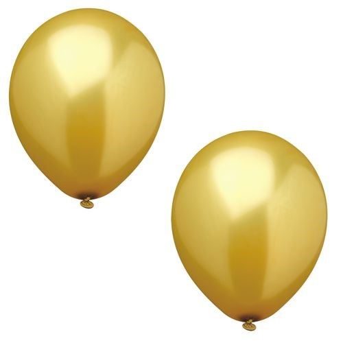Papstar Metallic Gold Birthday Party Balloons 10 Piece Party Pack 25cm 18968