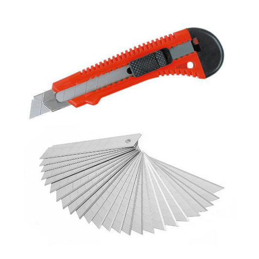 Stanley Knife Box Cutter with Blades Pack of 2 Assorted Colours 0001