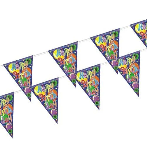 Happy Birthday Foil Bunting Banner 4m 19254