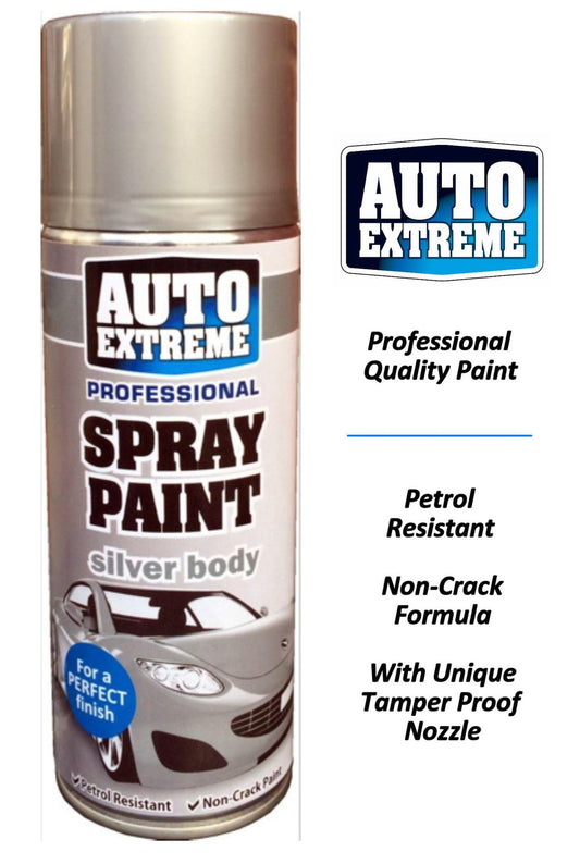 Auto Extreme Spray Paint Silver Body 400ml 1930