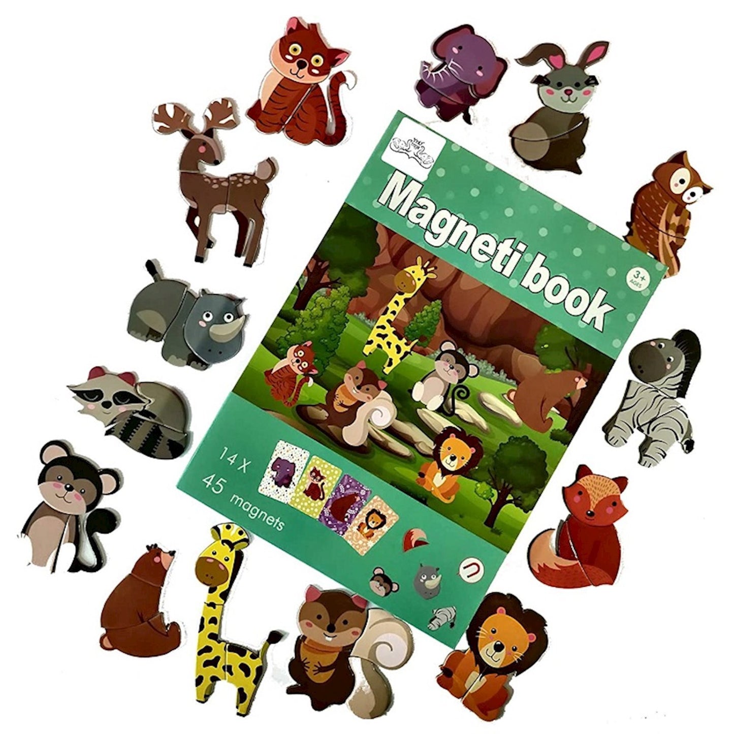 Magnetic Book - Animal Edition - 14 Cards & 45 Magnets