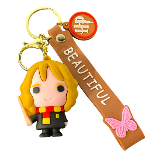 Harry Potter Style Hermione Granger 3D Silicone Keychain Keyring Pendant