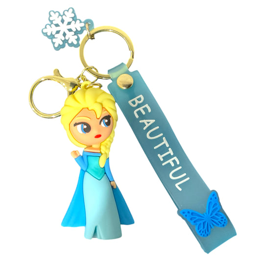 Elsa 3D Silicone Keychain Keyring Pendant