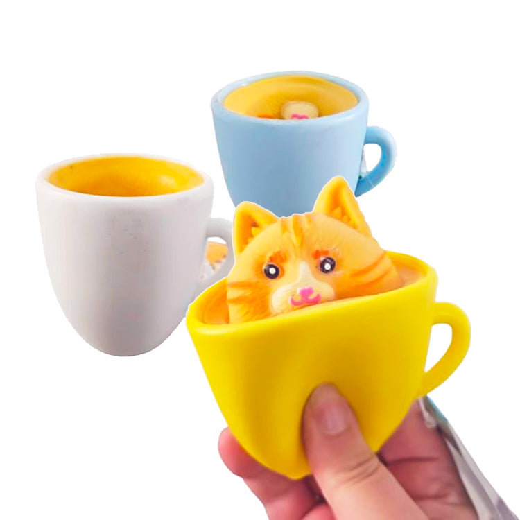 Moggie In My Coffee Squeezy Toy