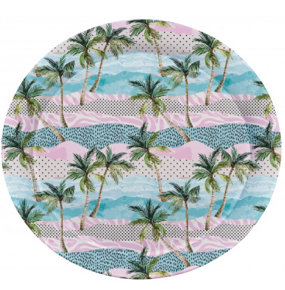Melamine Round Serving Tray Assorted Designs