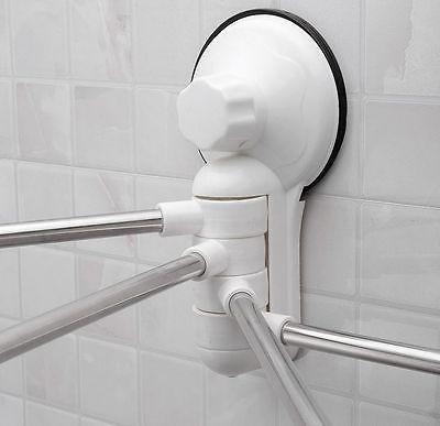 Adjustable Suction Cup Stainless Steel Bathroom Towel Bar 0838