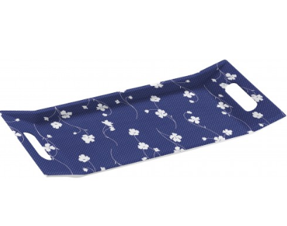 Melamine Gondol Rectangle Tray with 2 Handle Grip 37 x 17 cm Assorted Designs ALB2110