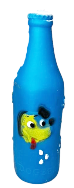 Pet Dog Toy Squeaky Dog Beer Bottle 19 x 6 cm Assorted Colours 6649 A