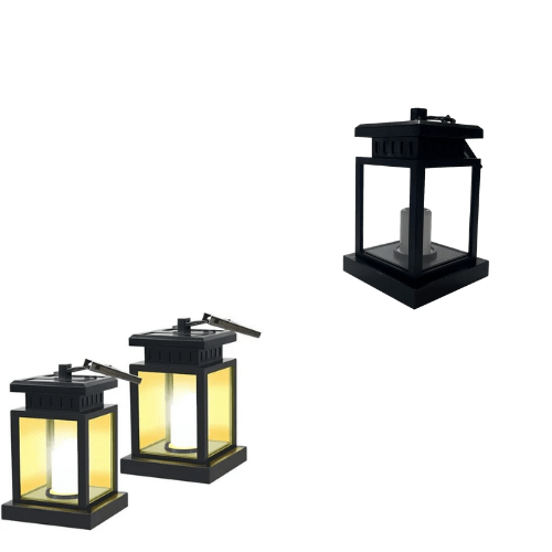 Solar Powered Lantern With Peg Clip Garden Decoration Light Candle Design